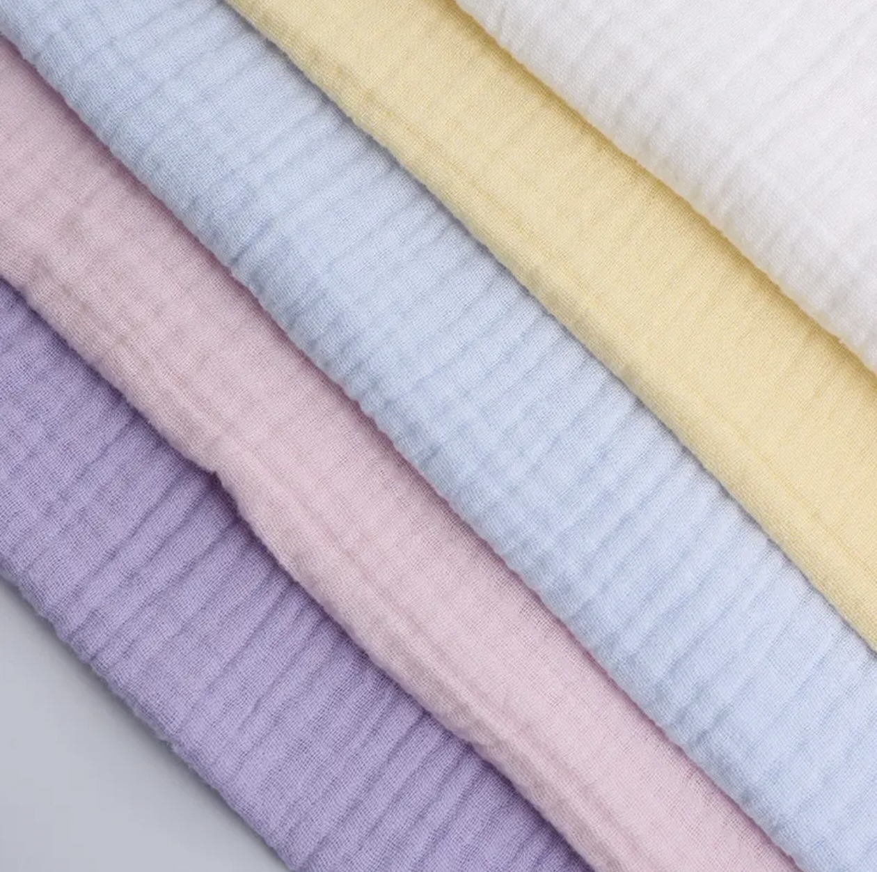 Wholesale 100% Cotton Crinkled Organic Fabric Solid Bubble Crinkle Fabric For Pajamas